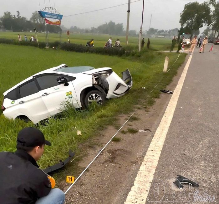 Hiện trường vụ tai nạn do Phạm Duy Tuấn Đ. thời điểm gây ra vụ tai nạn.