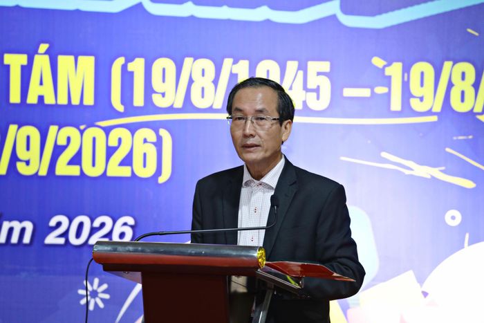 Đồng chí Huỳnh Ngọc Anh, Ủy viên Ban Thường vụ Tỉnh ủy, Phó Bí thư Thường trực Đảng ủy, Trưởng ban Tổ chức giải phát biểu khai mạc