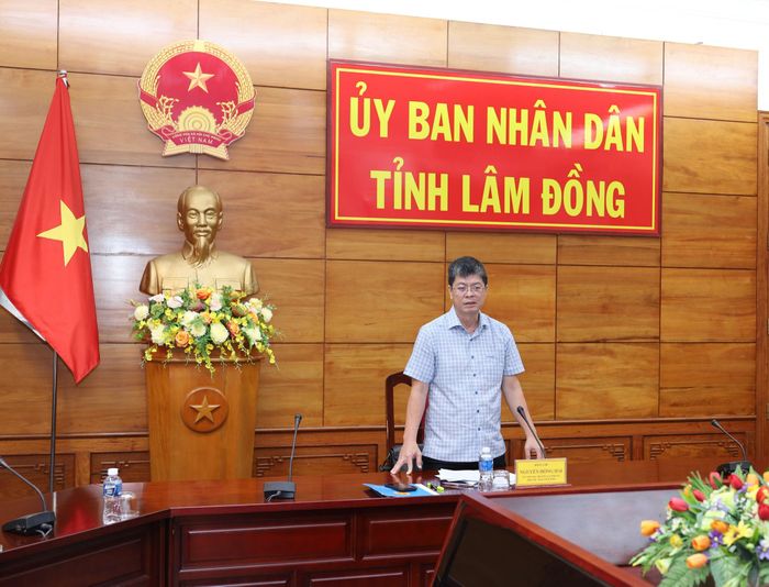 Phó Chủ tịch UBND tỉnh Lâm Đồng Nguyễn Hồng Hải kết luận cuộc họp