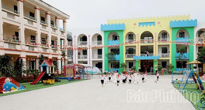 Trường Mầm non Hòa Phong (phường Việt Trì) được đầu tư cơ sở vật chất, đáp ứng yêu cầu nâng cao chất lượng chăm sóc, giáo dục trẻ.