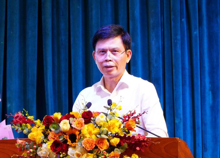 Thứ trưởng Bộ Xây dựng Lê Anh Tuấn phát biểu chỉ đạo. (Ảnh: Kim Loan)