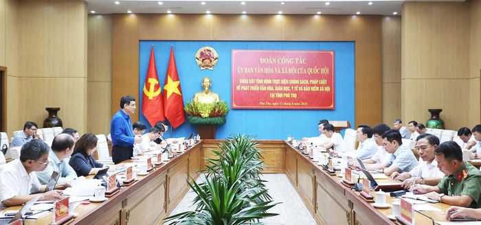 Đoàn công tác của Ủy ban Văn hóa và Xã hội làm việc với Ủy ban nhân dân tỉnh Phú Thọ ngày 15/8