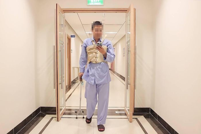 Sau điều trị, anh T. từng bước phục hồi khả năng vận động (Ảnh: BVCC)