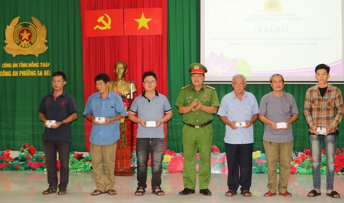 Đại tá Nguyễn Hải An, Trưởng phòng Cảnh sát PCCC và CNCH tại Lễ ra mắt mô hình lắp đặt cầu dao chống cháy, nổ phường Sa Đéc.