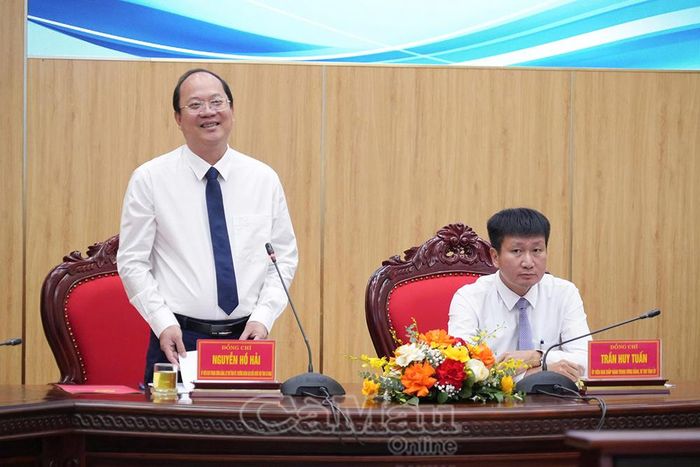 Bí thư Tỉnh uỷ Cà Mau Nguyễn Hồ Hải nhấn mạnh truyền thống đoàn kết, nghĩa tình được vun đắp qua hơn 65 năm kết nghĩa giữa Cà Mau và Ninh Bình.