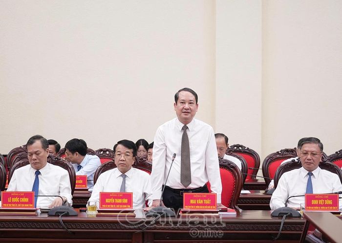 Phó Bí thư Tỉnh uỷ, Trưởng Đoàn đại biểu Quốc hội tỉnh Ninh Bình Mai Văn Tuất ôn lại tình cảm gắn bó giữa Cà Mau và Ninh Bình, đồng thời đề xuất nhiều nội dung nhằm tiếp tục vun đắp, phát triển tình đoàn kết, nghĩa tình giữa hai địa phương.