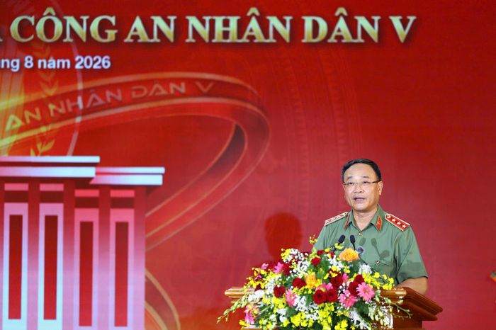  Thượng tướng Phạm Thế Tùng - Ủy viên Trung ương Đảng, Thứ trưởng Bộ Công an phát biểu tại buổi lễ