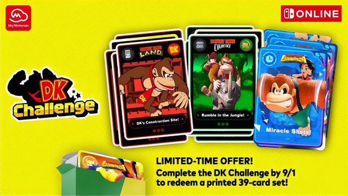 Bộ thẻ sưu tập Donkey Kong dành cho người chinh phục DK Challenge. (Ảnh: Nintendo)