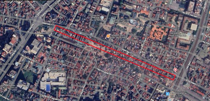 Khu vực thực hiện dự án có diện tích khoảng 6.803m², là phần đất xen kẹt hình thành sau quá trình giải phóng mặt bằng phục vụ dự án đường Vành đai 1, đoạn Hoàng Cầu - Voi Phục.