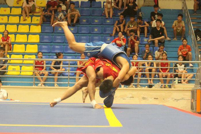 Màn tranh tài hấp dẫn tại Giải wushu Hà Nội mở rộng năm 2026. Ảnh: Việt Đức