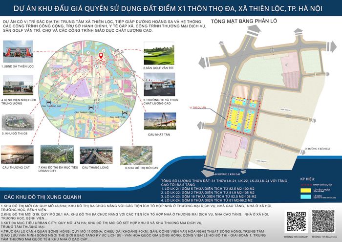 Khu đấu giá quyền sử dụng đất điểm X1 thôn Thọ Đa. Ảnh: PV