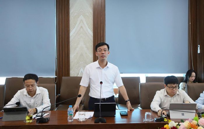 Giám đốc Sở Khoa học và Công nghệ Hà Nội Cù Ngọc Trang chia sẻ tại buổi gặp mặt. Ảnh: PV