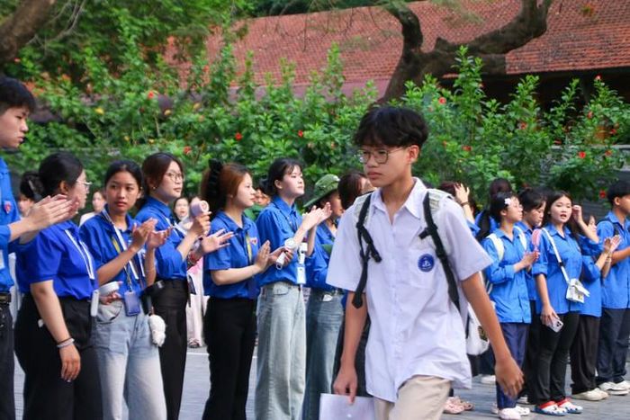 Thí sinh thi lớp 10 năm 2026 tại Hà Nội. Ảnh: HB
