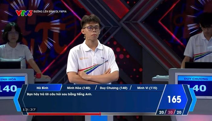  Hà Bình trong phần thi Về đích. 