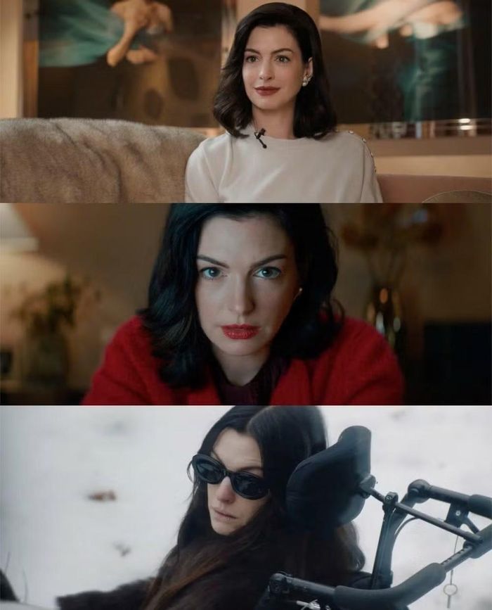 Tạo hình sắc sảo của Anne Hathaway trong phim. Ảnh: Amazon MGM Studios