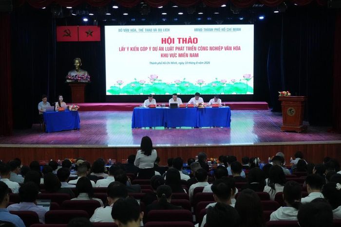 Hội thảo lấy ý kiến đóng góp cho dự thảo Luật Phát triển công nghiệp văn hóa do Bộ VH,TT&DL phối hợp với UBND TP.HCM tổ chức ngày 10/8