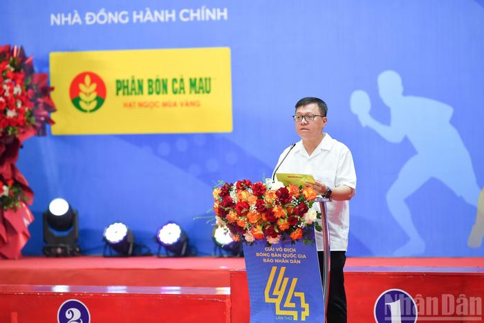 Đồng chí Lê Quốc Minh, Ủy viên Trung ương Đảng, Tổng Biên tập Báo Nhân Dân, Phó Trưởng ban Tuyên giáo Trung ương, Chủ tịch Hội Nhà báo Việt Nam, Trưởng ban Chỉ đạo giải phát biểu tại lễ bế mạc.