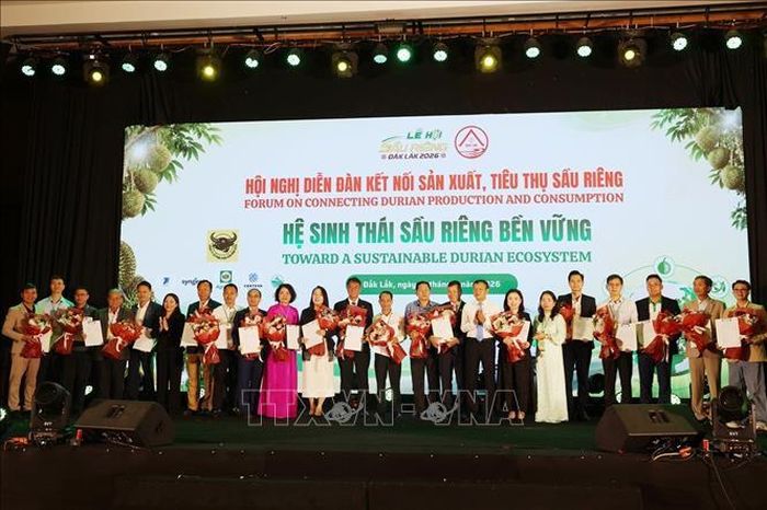  Trao bản ghi nhớ hợp tác phát triển chuỗi giá trị ngành hàng sầu riêng bền vững. 