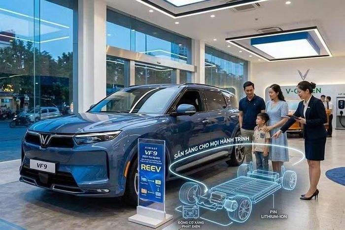 Mẫu xe SUV VinFast VF9 đang hứa hẹn có nhiều thay đổi, đặc biệt là việc hứa hẹn có thêm hệ truyền động mở rộng phạm vi - EREV.