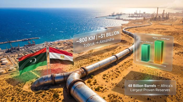 Ý tưởng về hành lang năng lượng Ai Cập - Libya nằm trong xu hướng rộng hơn nhằm tăng cường liên kết năng lượng Bắc Phi. (Ảnh minh họa)