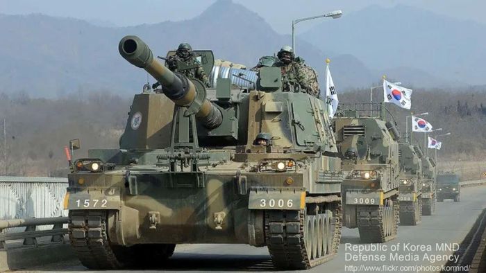Pháo tự hành K9 Thunder Hàn Quốc. Ảnh: Wikimedia Commons