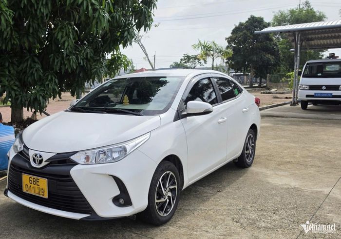 Phương tiện liên quan tại trụ sở công an. Ảnh: Ký Long