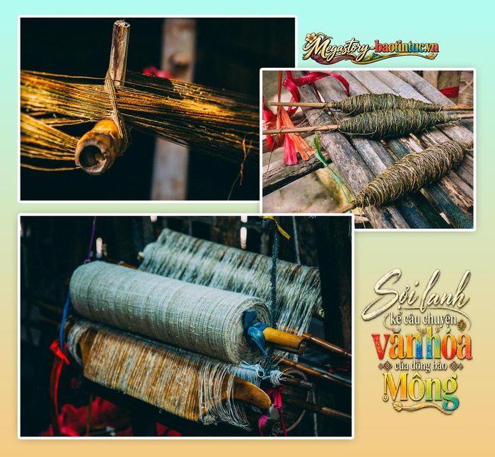 Sợi lanh thô mộc sau khi được se, thể hiện sự công phu và bền bỉ của nghề dệt thủ công truyền thống.