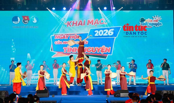 Một tiết mục văn nghệ khai mạc "Ngày hội của những người tình nguyện năm 2026".