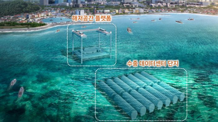 Viện Khoa học và Công nghệ Đại dương Hàn Quốc đã công bố hình ảnh minh họa này về trung tâm dữ liệu dưới nước. Ảnh: KIOST