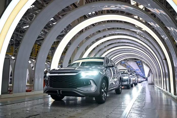 BYD đang tích hợp hệ thống karaoke vào các mẫu xe cao cấp mới. Ảnh: Xinhua.
