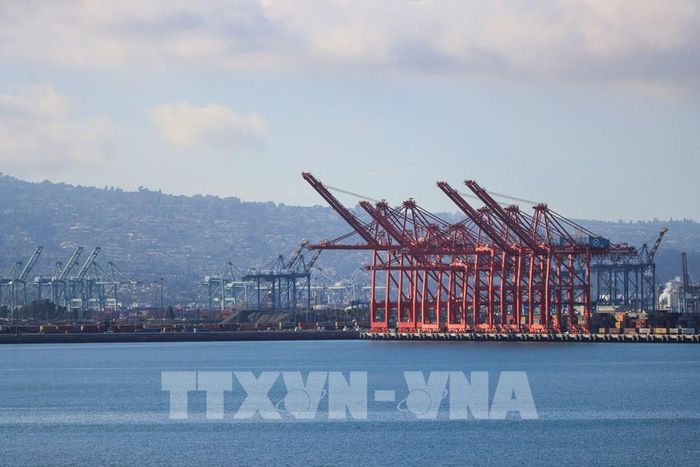 Quang cảnh cảng Long Beach, California, Mỹ. Ảnh: THX/TTXVN