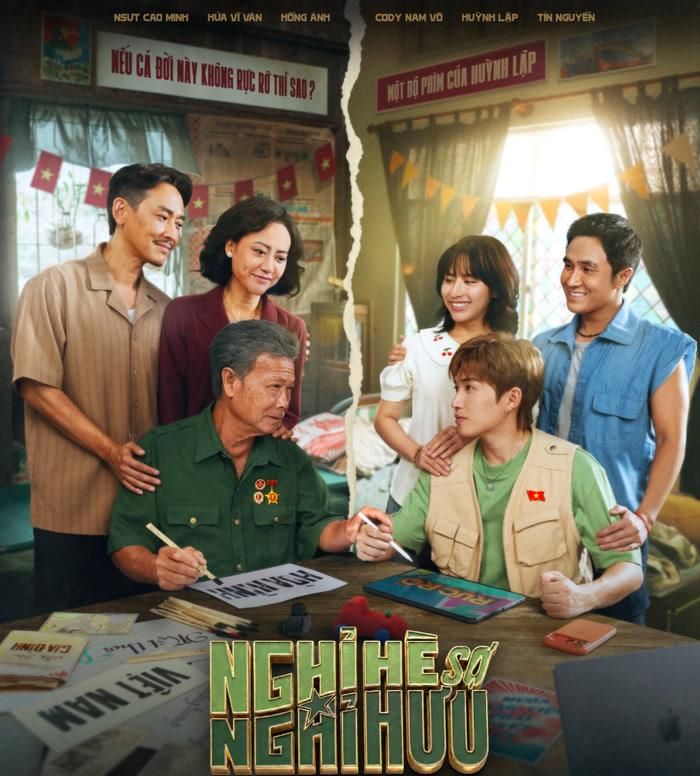 Nghỉ Hè Sợ Nghỉ Hưu hiện đang vươn lên vị trí dẫn đầu phòng vé, cạnh tranh trực tiếp với các bom tấn ngoại. (Ảnh: NSX)