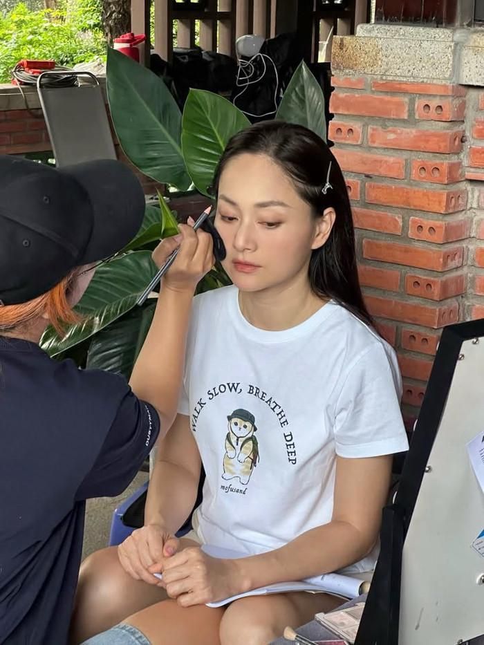 Lan Phương vừa có chuyến công tác tại TP.HCM để thực hiện một dự án phim mới. Ảnh: FBNV