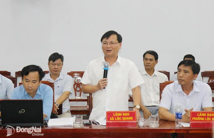 Đại diện các địa phương nêu ý kiến tại buổi làm việc. Ảnh: Ngọc Huyền