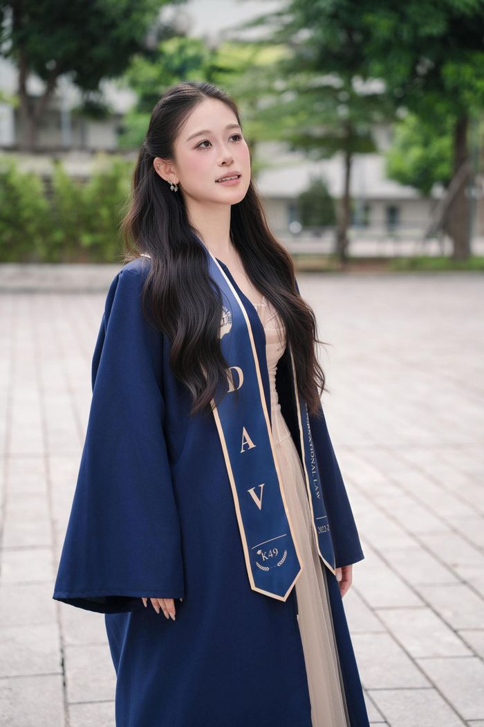 Hoàng Thủy Phương, thủ khoa ngành Luật Quốc tế, Học viện Ngoại giao, với GPA 3,92/4,0. Ảnh: NVCC