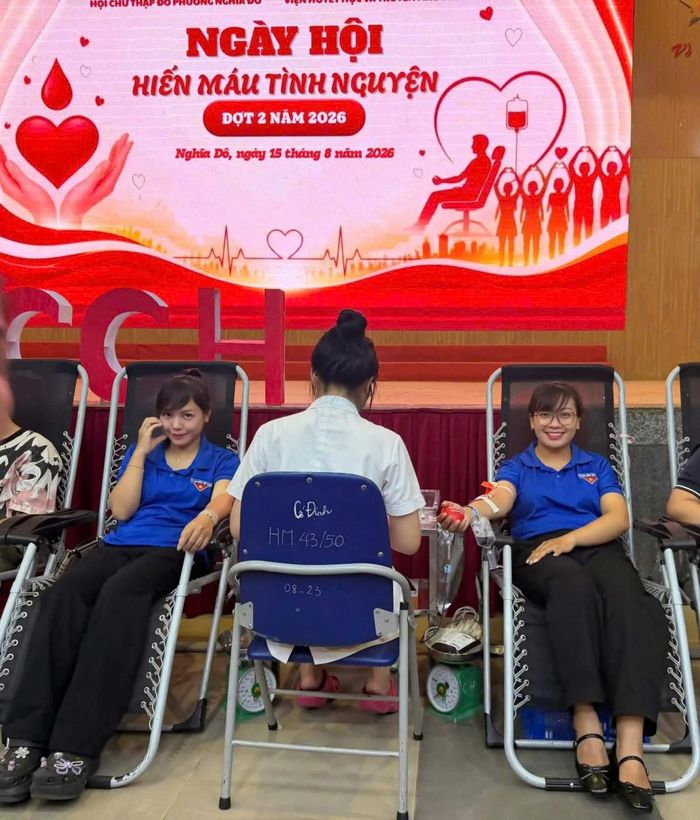  Bài học nhân ái từ giọt máu đào của các cô giáo Trường Tiểu học Nghĩa Tân. Ảnh Trường Tiểu học Nghĩa Tân.
