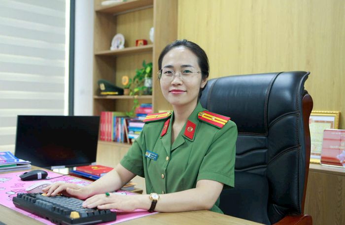 Thiếu tá Phạm Khánh Hòa, Phó Trưởng phòng 3, Cục An ninh mạng và phòng, chống tội phạm sử dụng công nghệ cao (Bộ Công an). Ảnh: Nhung Hồng