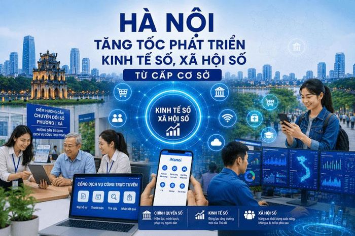 Hà Nội đẩy mạnh chuyển đổi số, lấy sự hài lòng của người dân làm thước đo. Ảnh minh hoạ: HT