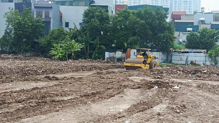 UBND phường Hoàng Liệt đã tích cực ban giao mặt bằng dự án Tổ hợp nhà ở thương mại Hoàng Dương. Ảnh AT.