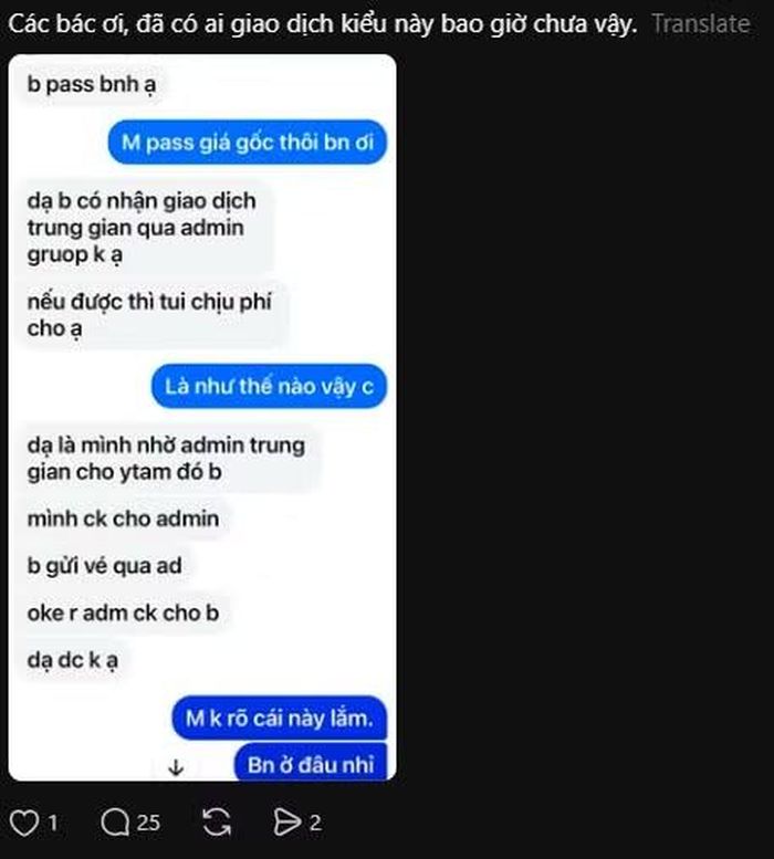 Giao dịch qua admin trung gian là chiêu lừa đảo đang rất phổ biến.