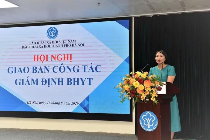 Phó Giám đốc BHXH TP Hà Nội Nguyễn Thị Tám chỉ đạo về công tác giám định BHYT