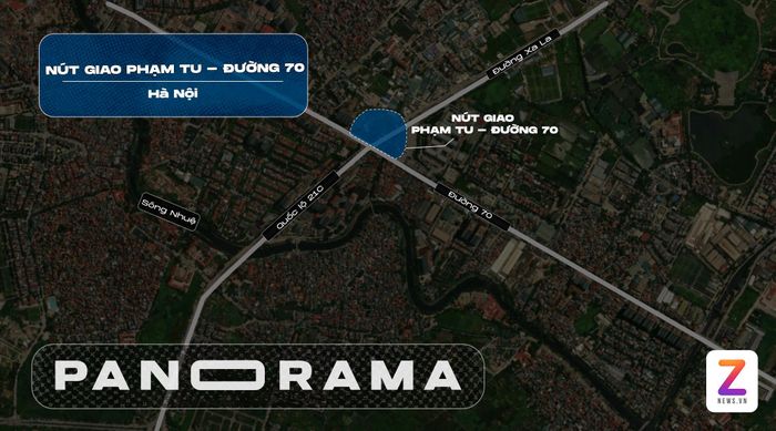  Dự án nút giao Phạm Tu - đường 70 giữ vai trò quan trọng trong mạng lưới giao thông cửa ngõ phía Nam Hà Nội. Đồ hoạ: Việt Linh. 