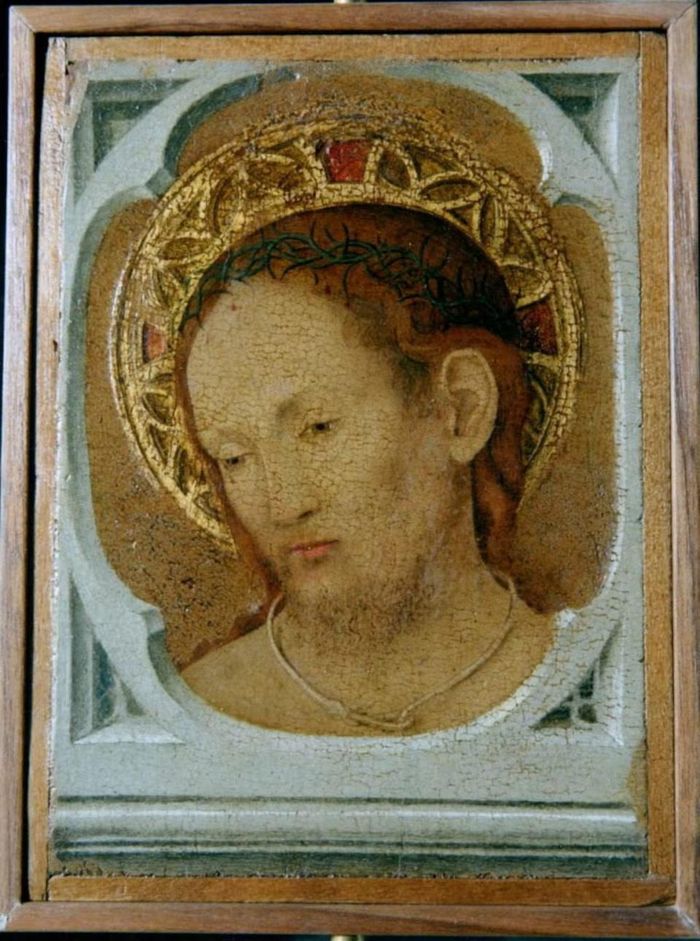 Hai mặt bức tranh của danh họa Antonello da Messina. Ảnh: Reuters.