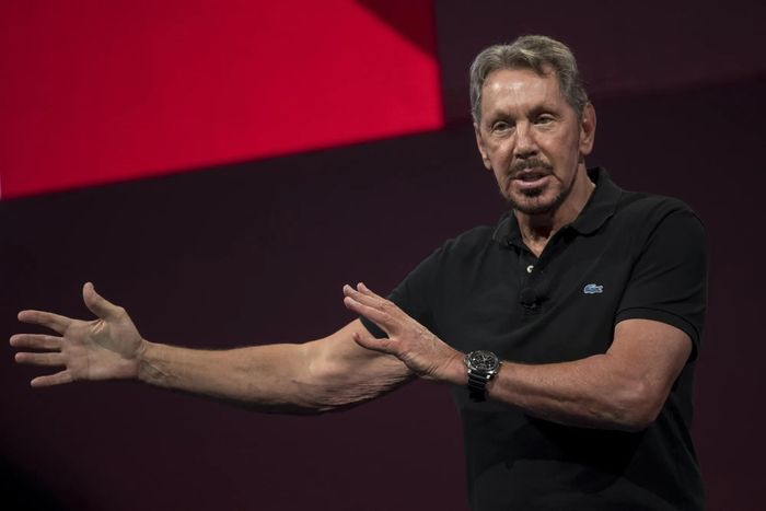 Tài sản của tỷ phú Larry Ellison đã tụt xuống vị trí thứ tám thế giới. Ảnh: Reuters.