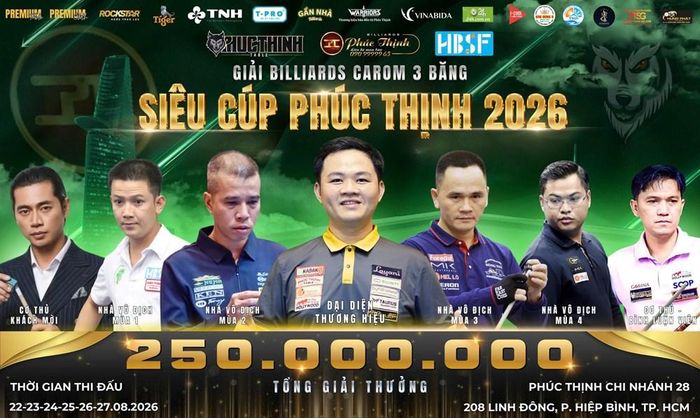 Giải đấu có tổng giá trị giải thưởng lên đến 250 triệu đồng