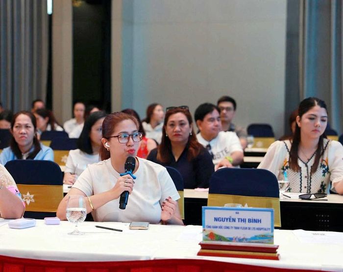 Bà Abigail Tan Tabanao - Chủ tịch Hiệp hội Lữ hành độc lập Philippines phát biểu