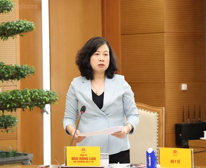 Bộ trưởng Bộ Y tế Đào Hồng Lan phát biểu tại Hội nghị - Ảnh: chinhphu.vn/Thu Giang