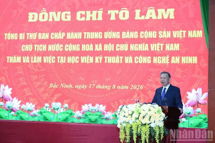 Tổng Bí thư, Chủ tịch nước Tô Lâm phát biểu tại cuộc làm việc. (Ảnh: ĐĂNG KHOA)