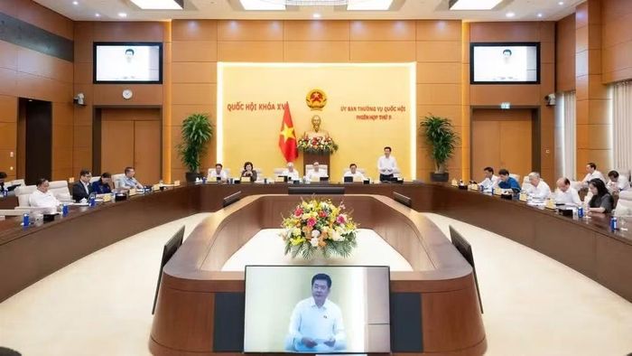 Quang cảnh phiên họp thứ 5 của Ủy ban Thường vụ Quốc hội. (Ảnh: Media Quốc hội)