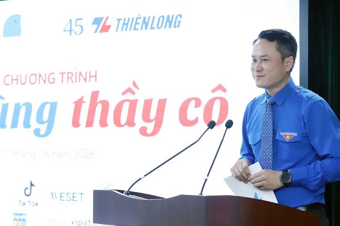 Anh Nguyễn Kim Quy - Bí thư T.Ư Đoàn, Phó Chủ tịch thường trực T.Ư Hội LHTN Việt Nam phát biểu tại chương trình.